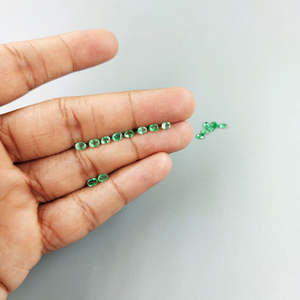 Émeraudes naturelles zambiennes calibrées ovales 3x4mm, pierres précieuses naturelles facettées pour la création de bijoux, prêtes à l'emploi - Product Image 2