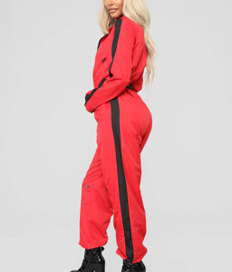 Respirant en gros femmes grande taille ensemble de saut coupe-vent survêtement fermeture éclair vêtements de sport en nylon coupe-vent court - Product Image 4