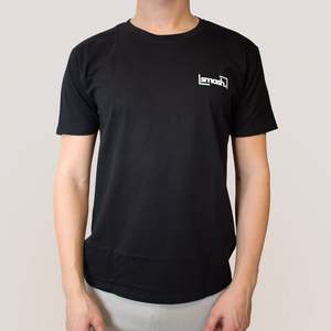 T-shirt en coton pour homme Smash noir avec petit logo - Product Image 1