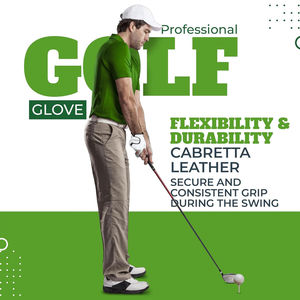 Gants de golf taille personnalisée vente en gros de gants en cuir de mouton noir et blanc pour hommes et femmes en cuir véritable - Product Image 3