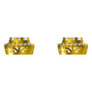 Boucles d'oreilles de créateur en or jaune et blanc 14 carats avec diamants, élégantes et élégantes pour un usage quotidien, vente en gros bon marché - Product Image 2