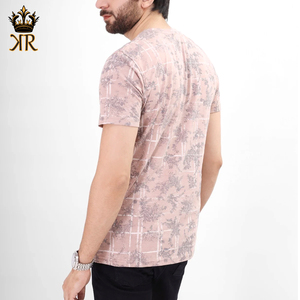 Meilleures ventes T-shirt à manches courtes pour hommes, taille et couleur personnalisées, nouveau tissu tricoté élégant et décontracté à vendre - Product Image 2