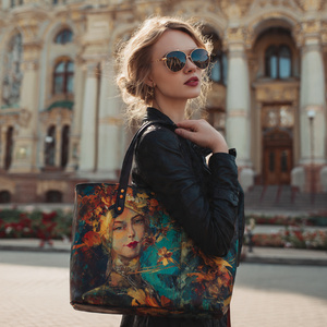 OEM Plain Leather Tote Bag Women Streetwear Shoulder Sling Tote Bags Ladies Fashion Wear Shine Leather Shoulder Bag Ladies - Product Image 2