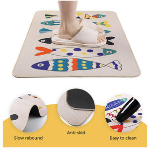 Ensemble de tapis de cuisine modernes antidérapants en lin avec dessus côtelé et base en caoutchouc, imperméables, absorbants, sur mesure, avec fonction amortissante - Product Image 5
