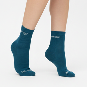 Chaussettes de sport 100% coton de haute qualité du fabricant pour femmes Logo personnalisé Design Compression Caractéristiques Cheville - Product Image 2