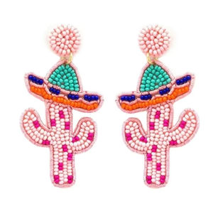 Boucles d'oreilles de fête brodées à la main en gros pour femmes et filles, prix fabricant - Product Image 3