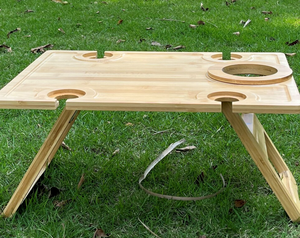 Picnic <b>Table</b> <b>Portable</b> with Wine Holder - Product Image 2