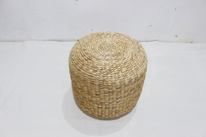 High Quality Handmade Round Water Hyacinth <b>Stool</b> For Living Room & Home Organization - Product Image 2