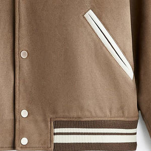 Chaqueta universitaria de lana auténtica para hombre, diseño personalizado al por mayor, chaqueta universitaria Letterman para hombre, chaqueta de invierno Bomber de béisbol - Product Image 3