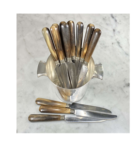 Cuillère à couverts en acier inoxydable Nouvelle cuillère créative en corne naturelle Cuillère à salade Design antique - Product Image 6