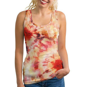 2025 impreso Tie Dye mujeres Anime Tanktop acanalado Sexy Lady Top sin mangas mujeres Tanktop sublimación mujeres para camiseta sin mangas - Product Image 1