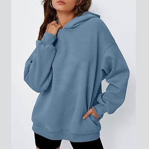 Custom Design High Quality Knitted <b>Pullover</b> <b>Women</b> Oversized Hoodies Casual Winter Eco-Friendly Breathable - Product Image 2