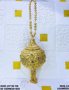 Bolso de Mano de Metal Hecho a Mano por Craftstages International, Bolso de Noche para Boda, Moderno, con Diseño de Corazón de Perlas, Forro de Satén, Cierre de Solapa - Product Image 2