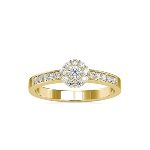 0.43 TCW Round Cut Lab Grown Diamond Ring IGI Certified Engagement Band 14K <b>White</b> Gold Women Jewelry F VS1 Lab Created - Product Image 2