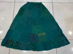 กระโปรงยาวผ้าเรยอนโบฮีเมียนสำหรับผู้หญิง, ชุดเดรสผ้าฝ้ายฮิปปี้สไตล์วินเทจสไตล์อินเดียทรงเข้ารูป - Product Image 2