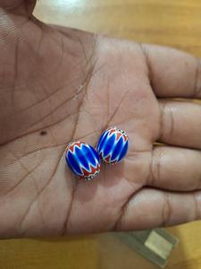 Custom Made Blue and White Red Chevron Glass <b>Beads</b> <b>for</b> <b>Jewelry</b> Manufacturing and Reselling <b>Crystal</b> Lampwork & Glass <b>Beads</b> - Product Image 6
