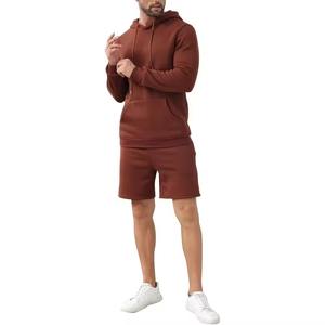 Ensembles de sweat-shirts et shorts pour hommes personnalisés à séchage rapide en gros, respirants, manches longues avec motif imprimé, tissage tricoté d'été - Product Image 5