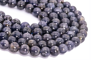 Collier en cristal naturel, perles d'iolite lisses, pierre rouge polie, bijoux, brin lâche, grossiste en pierres précieuses pour la guérison - Product Image 1