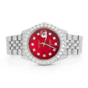 Montre en quartz avec boîtier octogonal serti de moissanite, cadran en verre, acier inoxydable, luxe et mode - Product Image 1