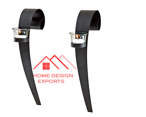 Decoración de mesa y Decoración de mesa de cena Diseño elevado El más vendido Portavelas de luz en t de múltiples capas en acabado negro - Product Image 5