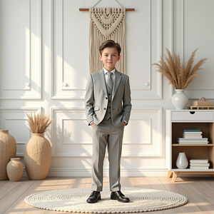 High Quality Casual Summer Outfit <b>Boys</b> Suits Customize Teenager Tuxedos <b>Ring</b> Bearer Wedding Dress stylish Kids Three-Piece Suit - Product Image 6