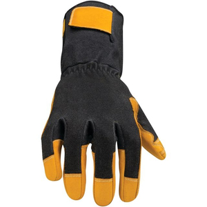 ถุงมือหนังสำหรับงานเชื่อมแบบยาว พร้อมเสริมความแข็งแรงที่ฝ่ามือและระบบดูดซับแรงกระแทก เพื่อความปลอดภัยในการใช้งาน ถุงมือเชื่อมมือสอง - Product Image 3