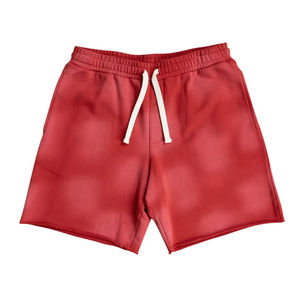 Short vintage pour hommes, délavé à l'acide, coupe ample, en coton éponge français, imprimé de couleur unie, short baggy Streetwear personnalisé pour hommes, service assuré par OEM - Product Image 4