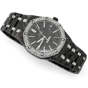 Montre Moissanite Tendance Effet Givré Diamant Incolore pour Hommes – Qualité Supérieure Prix de Gros - Product Image 2