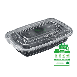 Stile americano 700ml rettangolare PP contenitore 300 pezzo Set di plastica spedizione dal Messico - Product Image 1