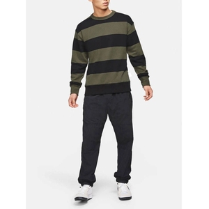 Ensemble sweat-shirt et pantalon rayés pour homme, 100 % coton, coupe classique, longueur intégrale, style décontracté pour l'automne, avec poches latérales - Product Image 1