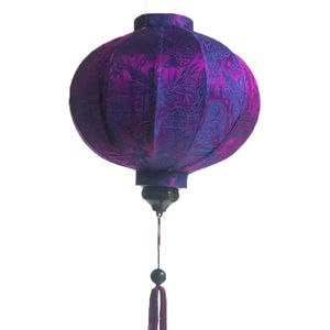 Elegante farol de seda de bambú, artesanía vietnamita para decoración de terrazas de cafeterías, eventos de festivales culturales con diseños florales - Product Image 1