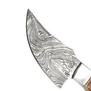 Couteau à désosser en acier Damas de qualité supérieure, fait à la main, avec manche en acier Damas et étui en cuir, cadeau idéal pour le camping et la chasse - Product Image 6
