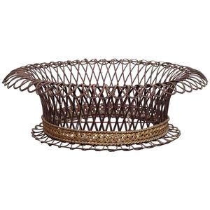 Haute capacité alimentaire fruits panier de rangement Offre Spéciale maison cuisine fil décoratif métal fruits cuivre finition Table à manger - Product Image 6