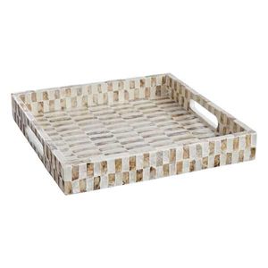 Bandeja de Servicio de Diseño Abstracto Art Deco Hecha a Mano con Madreperla Natural para Bodas y Cumpleaños - Product Image 6