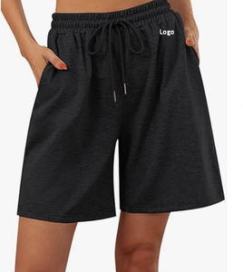 Short de survêtement athlétique à cordon de serrage pour femme Bermuda ample décontracté avec poches mi-taille à séchage rapide coupe régulière - Product Image 3