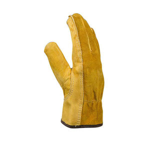 Guantes de soldadura de hombre con logotipo personalizado de alta calidad con forro de algodón de cuero de vaca, ropa de trabajo de protección de seguridad al por mayor - Product Image 4