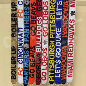 CRYSTAL CRAFT Go Lobos Star, sangle de sac à main personnalisée en perles de verre, perles de graines dorées blanches, style indien, accessoires de mode pour sacs - Product Image 1