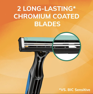 Pour Sensitive 2 rasoirs jetables pour hommes avec lames en acier inoxydable à double tranchant pour peau sensible - Product Image 6