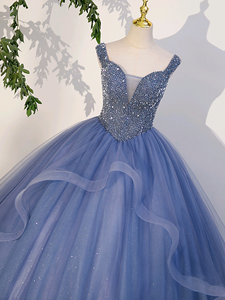 Khiêm tốn 15 quinceanera sang trọng đính cườm long lanh mô hình nàng tiên cá bóng tầng Chiều dài áo cưới váy phụ nữ cô dâu mặc prom - Product Image 3