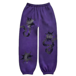 Vente en gros d'ensemble de survêtements d'été pour hommes deux pièces surdimensionnés personnalisés délavés à l'acide qualité 100% coton brodé de marque - Product Image 5