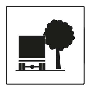 <b>Plastic</b> Tree Obstacle Sign for Easy Visibility - Product Image 1