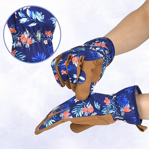 ถุงมือทำงานเพื่อความปลอดภัยในสวนทำจากหนังไมโครไฟเบอร์สำหรับผู้หญิงถุงมือป้องกันพร้อมโลโก้ออกแบบได้ตามต้องการ - Product Image 2