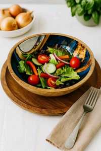 Handmade Natural Wooden Serving Bowl Eco-Friendly Sustainable for Rustic Farmhouse Kitchen Polished Wood Decorative Food-Safe - Product Image 2