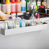 Meilleure vente Barware fournitures en acier inoxydable à un niveau Rail porte-bouteille liqueur vin bière support Bar cuisine