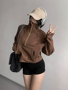 เสื้อฮู้ดดี้ทรงบ็อกซี่ขนาดใหญ่พิเศษสำหรับผู้หญิง สไตล์ลำลอง ไหล่ตก ผ้าหนา แนวฮิปฮอป - Product Image 3