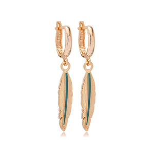 Plume Conception Émail En Gros 925 Argent Dangle Boucles D'oreilles À La Main Turc 925 Bijoux En Argent Sterling - Product Image 6