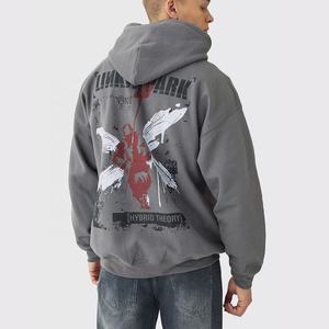 Sudadera con capucha de felpa francesa con estampado de Jersey de gran tamaño personalizado para hombres 2025 bolsillos con cremallera ropa de invierno para hombres - Product Image 5
