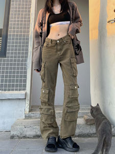 Custom Wholesale Winter Flat Front Men's Street Wear Cargo Jogger Pants Baggy <b>Trousers</b> for Men & <b>Women</b> - Product Image 5