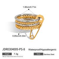 Bague en acier inoxydable plaqué or à porter tous les jours, empilable, avec un charme en forme d'épingle de sûreté pour femmes