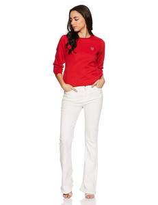 Ensemble sweat-shirt en coton avec broderie personnalisée pour l'hiver teinture sur le devant logo pour femmes - Product Image 5